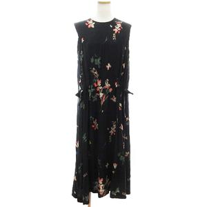 サクラ SACRA AUTUMN FLOWER ワンピース ノースリーブ ロング マキシ丈  