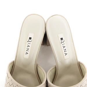 ダイアナ DIANA ミュール サンダル レザー メッシュ 編み込み