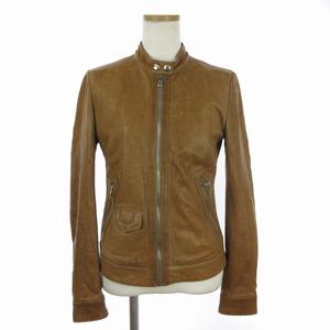 DOLCE&GABBANAレザージャケットラムレザースエードブラウン