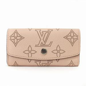 ルイヴィトン LOUIS VUITTON 美品 マヒナ キーケース ミュルティクレ4 レザー 4連 総柄 M64056 マグノリア ピンク 小物 ☆AA★ レディース