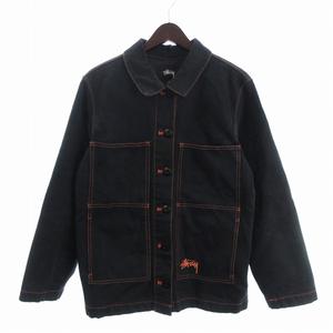 stussy カバーオールジャケット　L ステューシー STUSSY カバーオール ジャケット ステッチ コットン