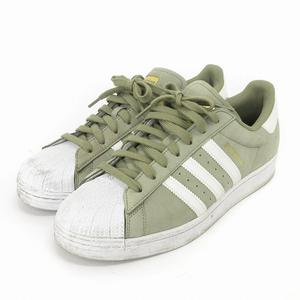 アディダス adidas スーパースター SUPER STAR スニーカー ローカット ヌバック H00163 緑 グリーン 27.5cm 靴