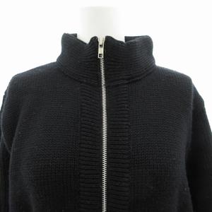 アニエスベー agnes b. ニットジャケット ブルゾン ジップアップ 2 黒 