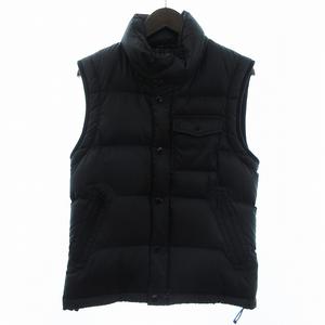 バーバリーブラックレーベル BURBERRY BLACK LABEL ダウンベスト ジャケット ドローコード D1F13-611-09 黒 ブラック M メンズ