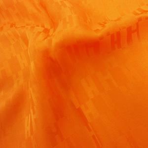 エルメス HERMES Faconnee Gran d H カレ45 ハンカチ チーフ 総柄 シルク オレンジ 小物 ☆AA★ レディース