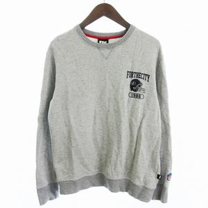 エフティーシー FTC トレーナー スウェット 長袖 裏毛 1986 FOR THE CITY プリント コットン グレー M メンズ 002 ...