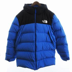 ザノースフェイス THE NORTH FACE UX DOWN JKT RTO ダウンジャケット ブルゾン フルジップ 切り替え ナイロン NF0A3VLA 黒 青 ブラック ブルー XXL 大きいサイズ ☆AA★ メンズ