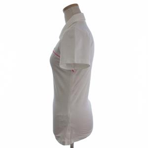 ナイキ NIKE ポロシャツ カットソー DRI-FIT 半袖 ロゴ 刺繍 白 ホワイト S ■FF レディース