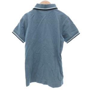 フレッドペリー FRED PERRY ポロシャツ ロゴ刺繍 半袖 6-7 青 ブルー