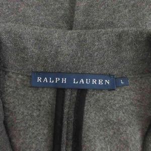 ラルフローレン RALPH LAUREN テーラードジャケット 長袖 ワッペン センターベント 背抜き 3B グレー L ■FF レディース