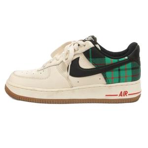 ナイキ NIKE スニーカー シューズ ローカット AIR FORCE 1 '07 LX DV0791-100 チェック 白 緑 ホワイト グリーン 24.5㎝ レディース