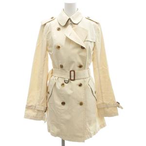 バーバリー ロンドン BURBERRY LONDON トレンチコート ミドル丈 ベルト エポレット 38 ベージュ /JS レディース