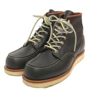 レッドウィング REDWING モックトゥ ブーツ ショート レースアップ 8859 濃紺 ダークネイビー 8 ☆AA★ メンズ