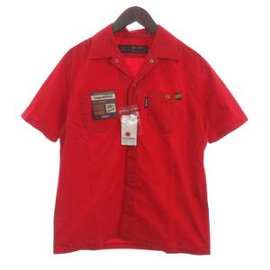 未使用品 ショット SCHOTT タグ付き T/C WORK SHIRT シャツ 半袖 ポケット 赤 レッド M メンズ