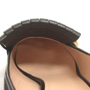 グッチ GUCCI マーモント パンプス フリンジ GGロゴ レザー チャンキー