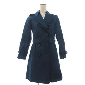 マッキントッシュ MACKINTOSH ステンカラーコート ロング丈 長袖 ダブル コットン HQ/ID/IJ 青 ブルー 34 レディース