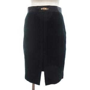 ラルフローレン RALPH LAUREN スカート ひざ丈 タイト ウール カシミヤ混 ブラックウォッチ 緑 グリーン 2 ■FF レディース