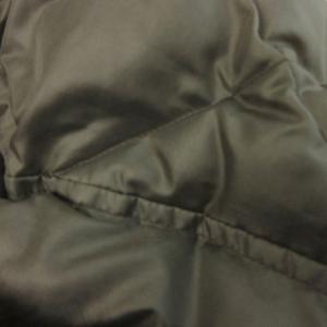 23区 オンワード樫山 ダウンジャケット ブルゾン フルジップ フーディ ファー 緑 カーキ 38 レディース