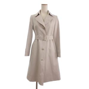 ケティ KETTY トレンチコート ロング丈 無地 アイボリー 1 ■FF レディース