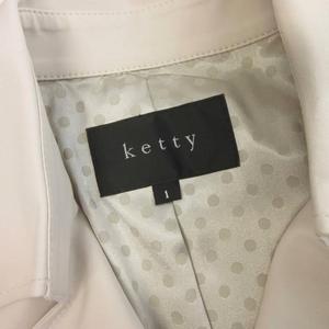 ケティ KETTY トレンチコート ロング丈 無地 アイボリー 1 ■FF レディース
