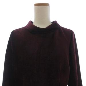 ケティ KETTY 美品 ワンピース 七分袖 ベロア 赤系 ワインレッド 2 ■FF 