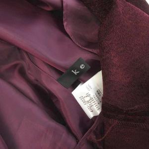 ケティ KETTY 美品 ワンピース 七分袖 ベロア 赤系 ワインレッド 2 ■FF 