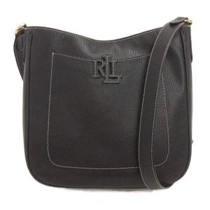 ラルフローレン RALPH LAUREN ショルダーバッグ 斜め掛け ペブルドレザー 黒 ブラック 鞄 レディース