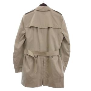 バーバリー BURBERRY KENSINGTON トレンチコート 長袖 裏地チェック柄 50 ベージュ メンズ