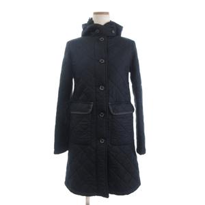 マッキントッシュ MACKINTOSH キルティングコート ミドル丈 フーディ 裏ボア 紺 ネイビー 34 ■TC レディース