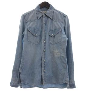 レミレリーフ REMI RELIEF デニムシャツ 長袖 青 ブルー S メンズ