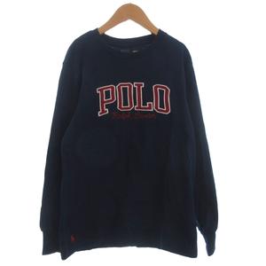 ポロ ラルフローレン POLO RALPH LAUREN Tシャツ カットソー 長袖 刺繍 ロゴ 紺 ネイビー M 10-12 150cm キッズ