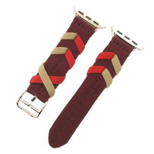 エルメス HERMES 美品 Apple Watch ブリドン ルージュH ベルト ベルトのみ 42mm 41mm 40mm 赤系 ボルドー  その他