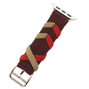 エルメス HERMES 美品 Apple Watch ブリドン ルージュH ベルト ベルトのみ 42mm 41mm 40mm 赤系 ボルドー  その他
