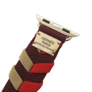 エルメス HERMES 美品 Apple Watch ブリドン ルージュH ベルト ベルトのみ 42mm 41mm 40mm 赤系 ボルドー  その他