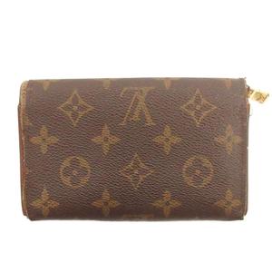 ルイヴィトン LOUIS VUITTON モノグラム ポルトモネ 財布 二つ折り レザー 総柄 M61730 茶 ブラウン ウォレット メンズ