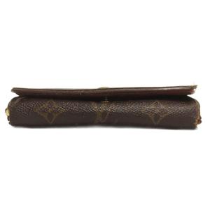 ルイヴィトン LOUIS VUITTON モノグラム ポルトモネ 財布 二つ折り レザー 総柄 M61730 茶 ブラウン ウォレット メンズ
