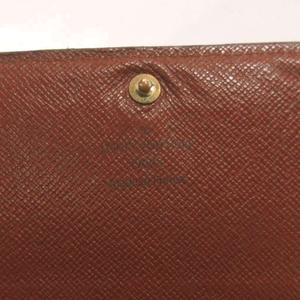 ルイヴィトン LOUIS VUITTON モノグラム ポルトモネ 財布 二つ折り レザー 総柄 M61730 茶 ブラウン ウォレット メンズ