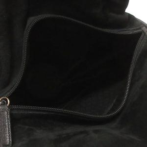 グッチ GUCCI ヴィンテージ オールド バンブー ハンドル ハンドバッグ スエード 000 3444 0580 黒 ブラック 鞄 レディース