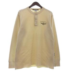 アヴィレックス AVIREX ヘンリーネックTシャツ カットソー サーマル 長袖 783-5230038 アイボリー L メンズ