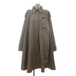 エムエムシックス メゾンマルジェラ MM6 Maison Margiela トレンチコート ロング丈 変形 比翼ボタン S62AH0028 S54452 ベージュ 38 レディース