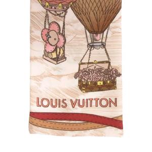 ルイヴィトン LOUIS VUITTON バンドーアップ アンド アウェイ スカーフ 総柄 気球 M77680 ピンク系 小物 ☆AA★ レディース