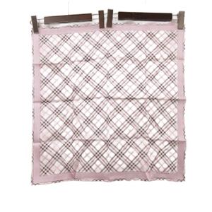 バーバリー BURBERRY ハンカチ チェック 紫 パープル レディース