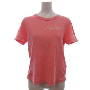 エムエムシックス メゾンマルジェラ MM6 Maison Margiela ロゴ刺繍 Tシャツ 半袖 クルーネック S32GC0561 ピンク XS レディース