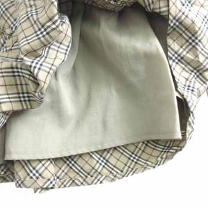 バーバリーブルーレーベル ノバチェック ワンピース パフスリーブ　ベージュ バーバリーブルーレーベル BURBERRY BLUE LABEL ノバチェック