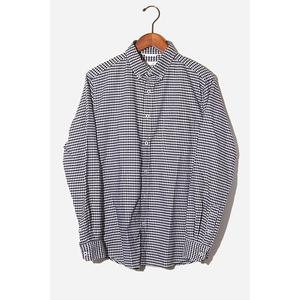 ikka イッカ GINGHAM CHECK SHIRT ギンガムチェック 長袖シャツ M BLACK ブラック 7IKETM-024 /◆ メンズ