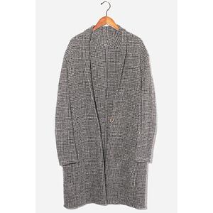 2018AW KAZUYUKI KUMAGAI ATTACHMENT カズユキ クマガイ アタッチメント STOLE COAT ニットツイード ストールコート 3 GRAY グレー KC83-054 /◆ メンズ