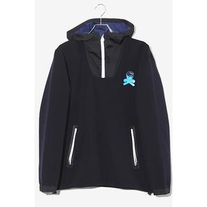 MARK&LONA マーク＆ロナ ロゴ ワッペン ハーフジップアップ 切替 プル  