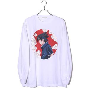 L 未使用品 2025SS F-LAGSTUF-F × NARUTO フラグスタフ SASUKE L/S TEE サスケ プリント ロングスリーブ 長袖Tシャツ WHITE ホワイト 25SS-FSxNARUTO-01 /■In2 メンズ
