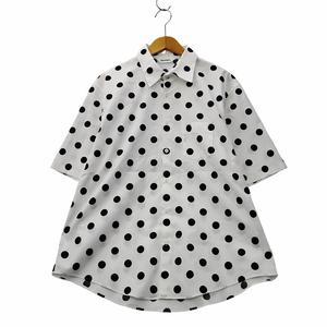 2025SS 未使用品 DIGAWEL ディガウェル S/S Shirt (generic) ① dot レギュラーカラー ドット 総柄 シャツ 1 WHITE ホワイト /● メンズ