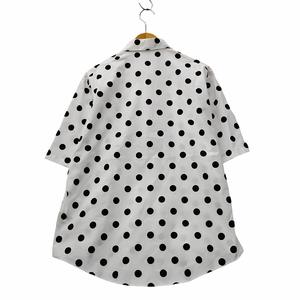 2025SS 未使用品 DIGAWEL ディガウェル S/S Shirt (generic) ① dot レギュラーカラー ドット 総柄 シャツ 1 WHITE ホワイト /● メンズ